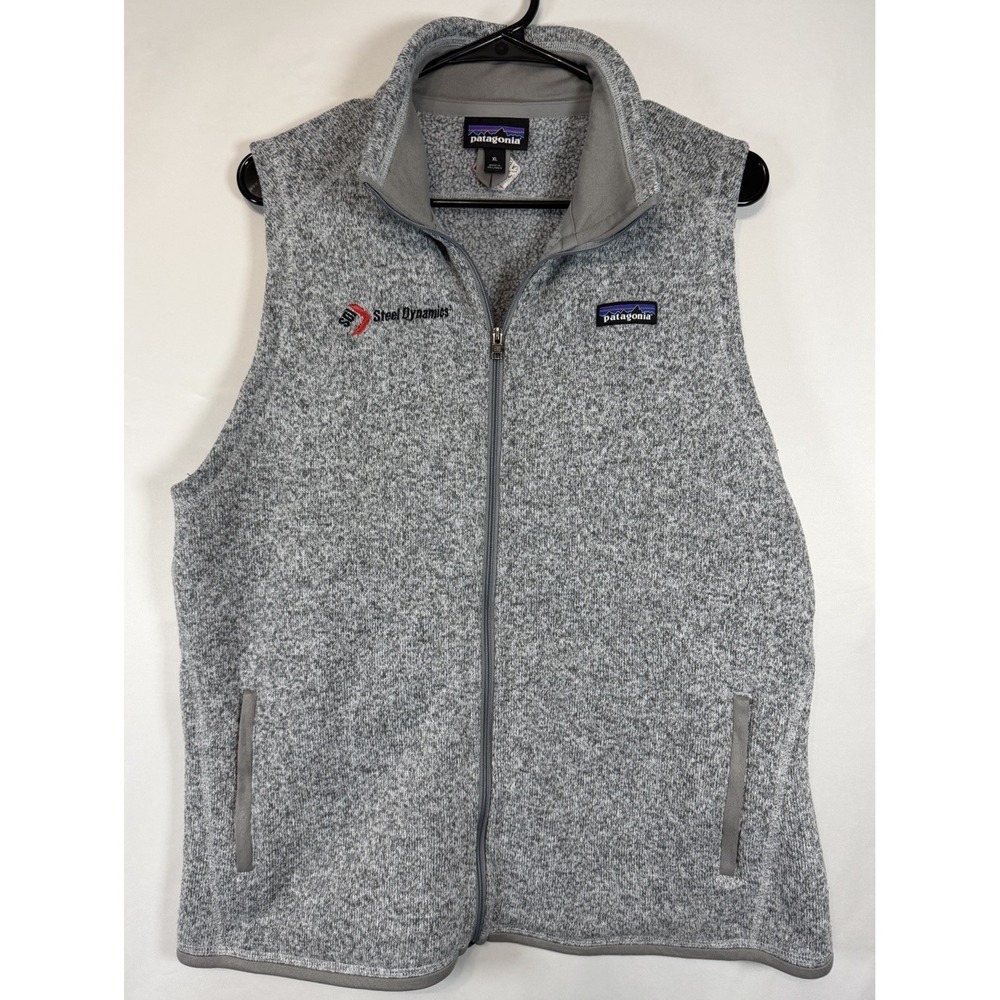 Patagonia Better Sweater Fleece Vest Women's XL Sleeveless Full Zip Gray Logo